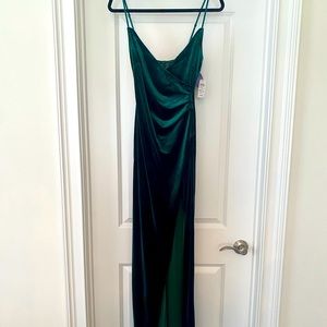 Velvet green gown!